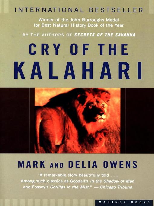 Mark Owens创作的Cry of the Kalahari作品的详细信息 - 可供借阅